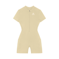 Women's Quarter-Zip Short Sleeve Romper