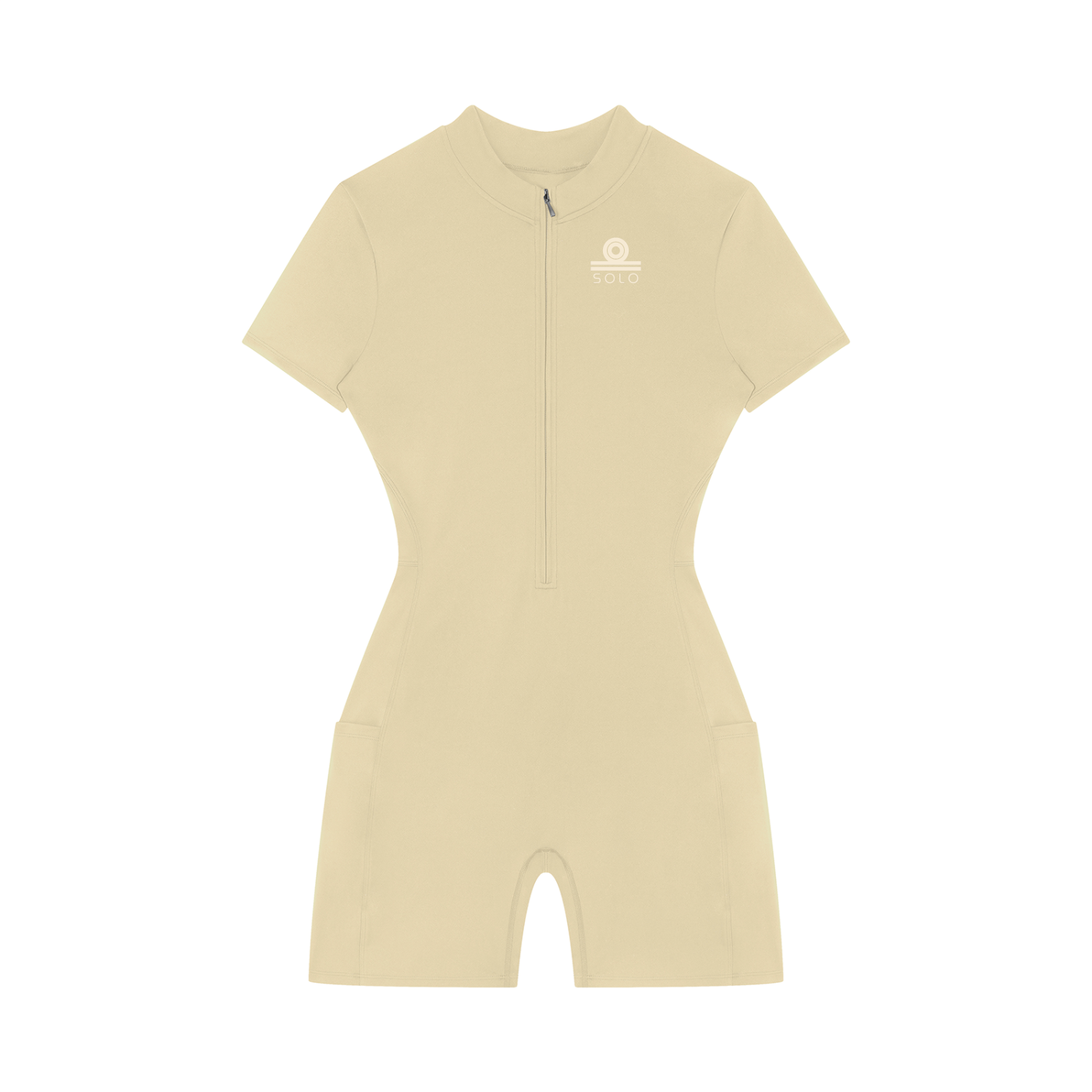 Women's Quarter-Zip Short Sleeve Romper