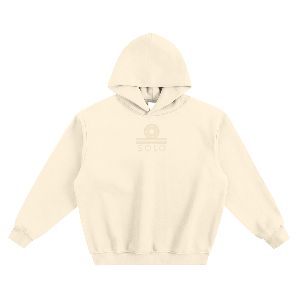 Classic Fleeced Hoodie - Cream