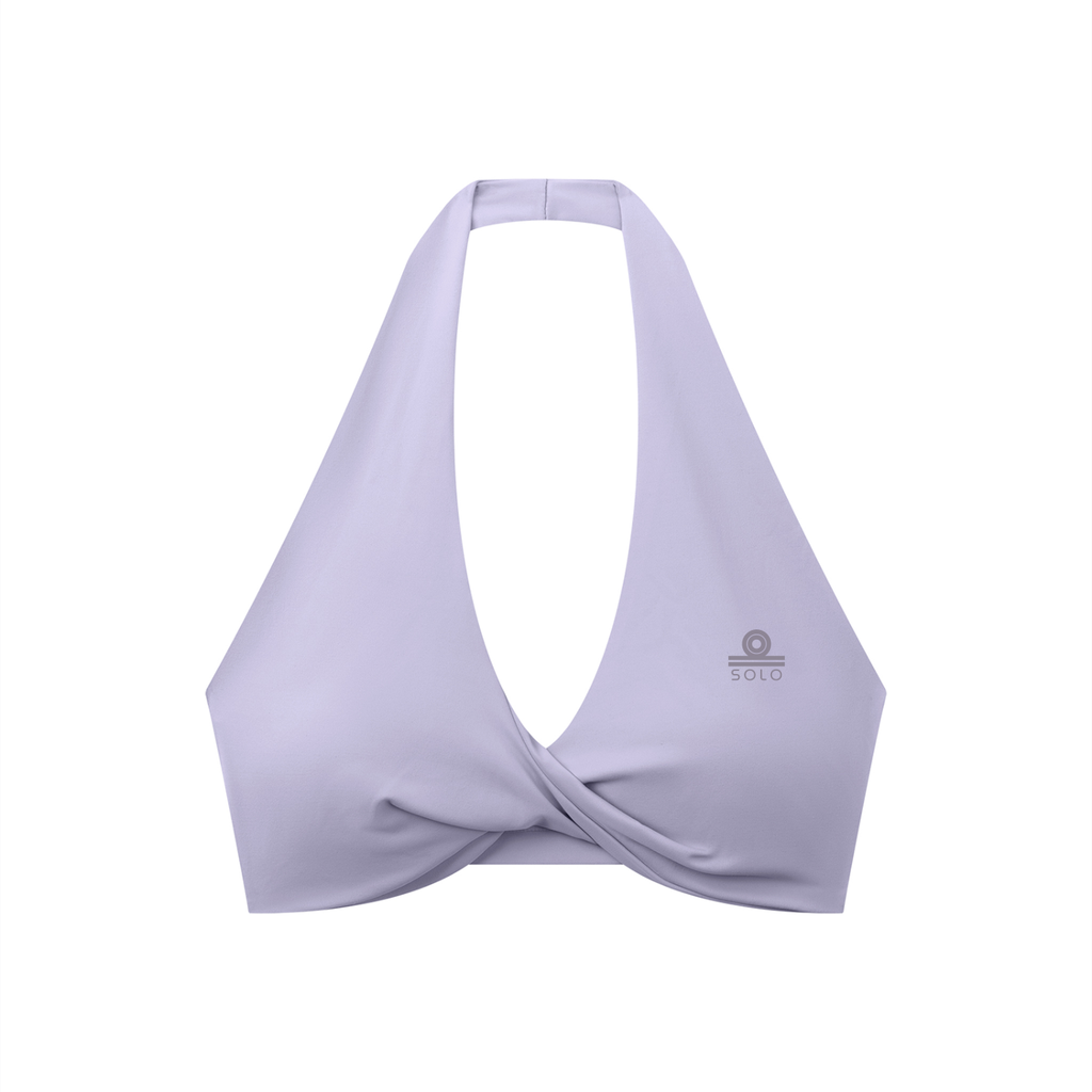 Women's Pleated Halter Sports Bra