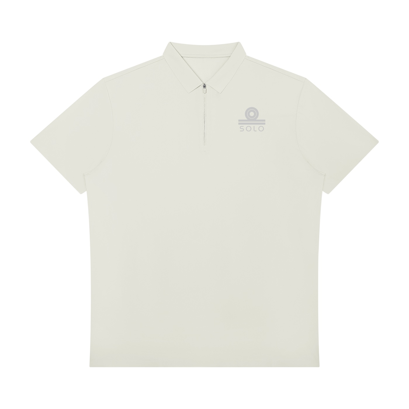 Men's Quarter-Zip Performance Polo - Light Grey
