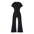 Women’s Tight Flared Leg Quarter-Zip Jumpsuit
