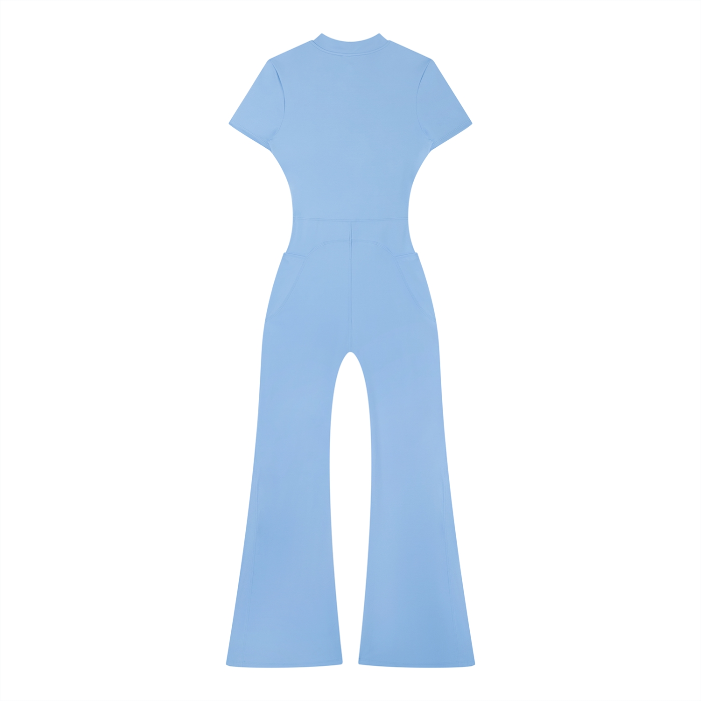 Women’s Tight Flared Leg Quarter-Zip Jumpsuit