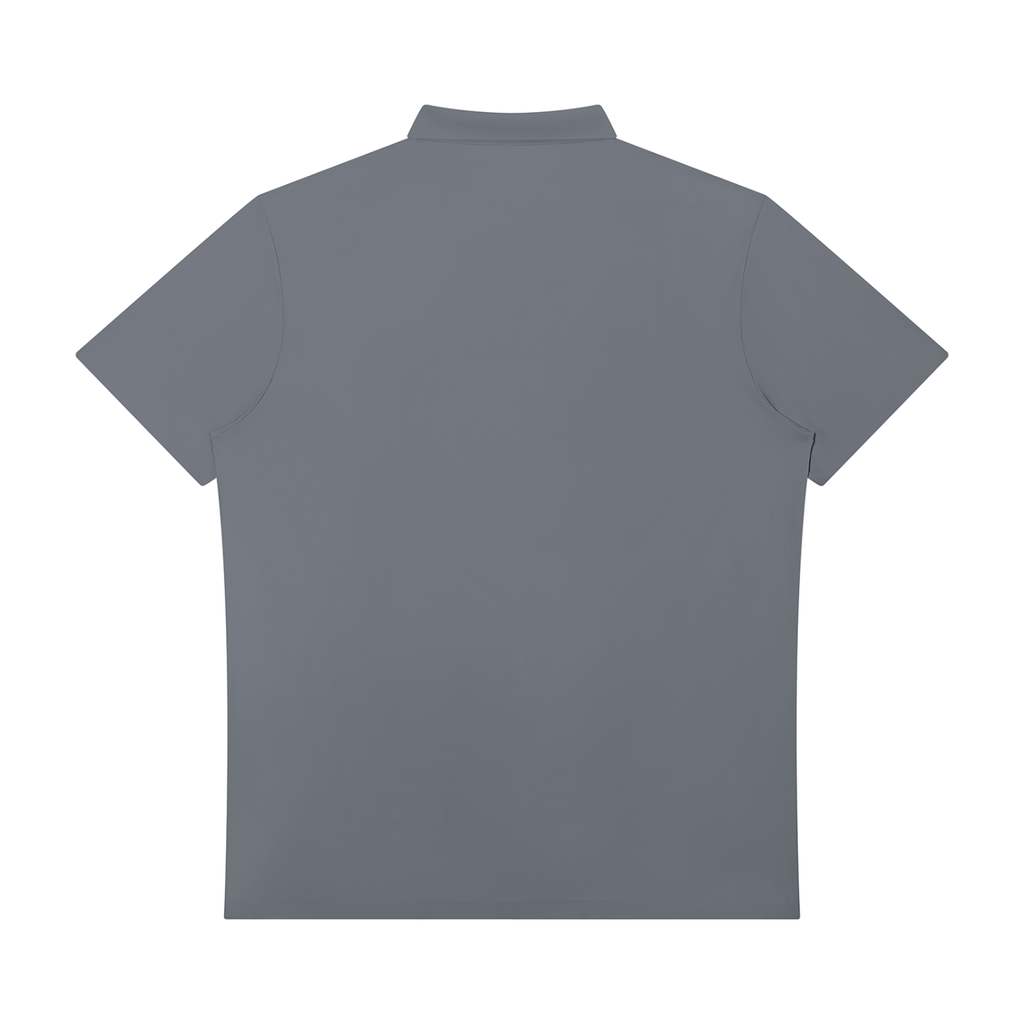 Men's Quarter-Zip Performance Polo - Grey Blue