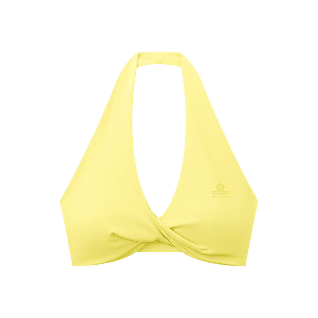 Women's Pleated Halter Sports Bra