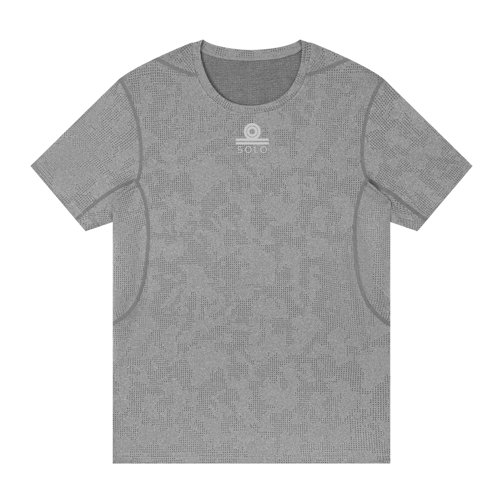 Men's Mesh Performance T-Shirt - Flower Grey