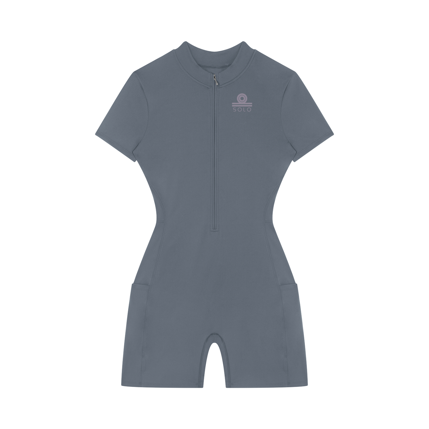 Women's Quarter-Zip Short Sleeve Romper