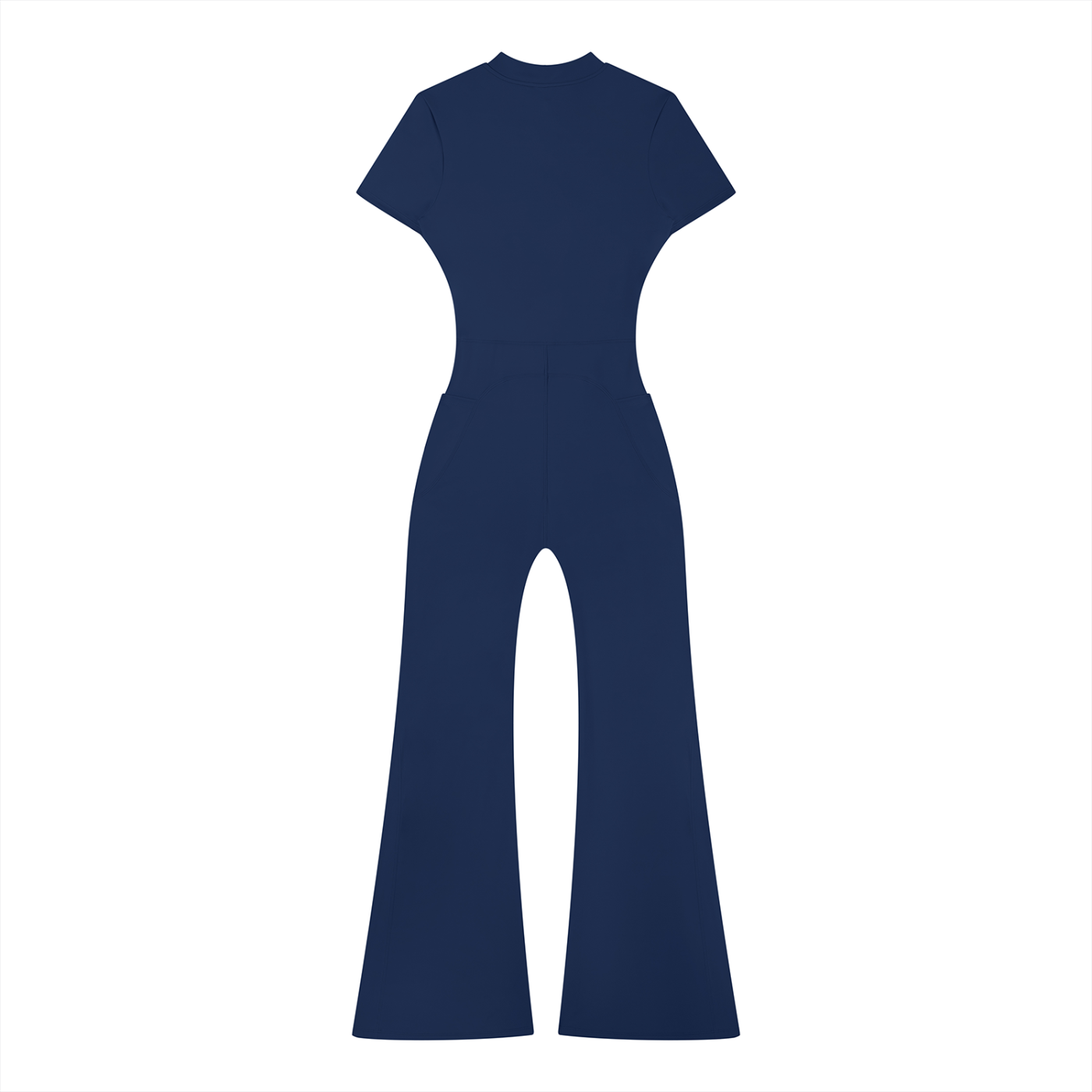 Women’s Tight Flared Leg Quarter-Zip Jumpsuit