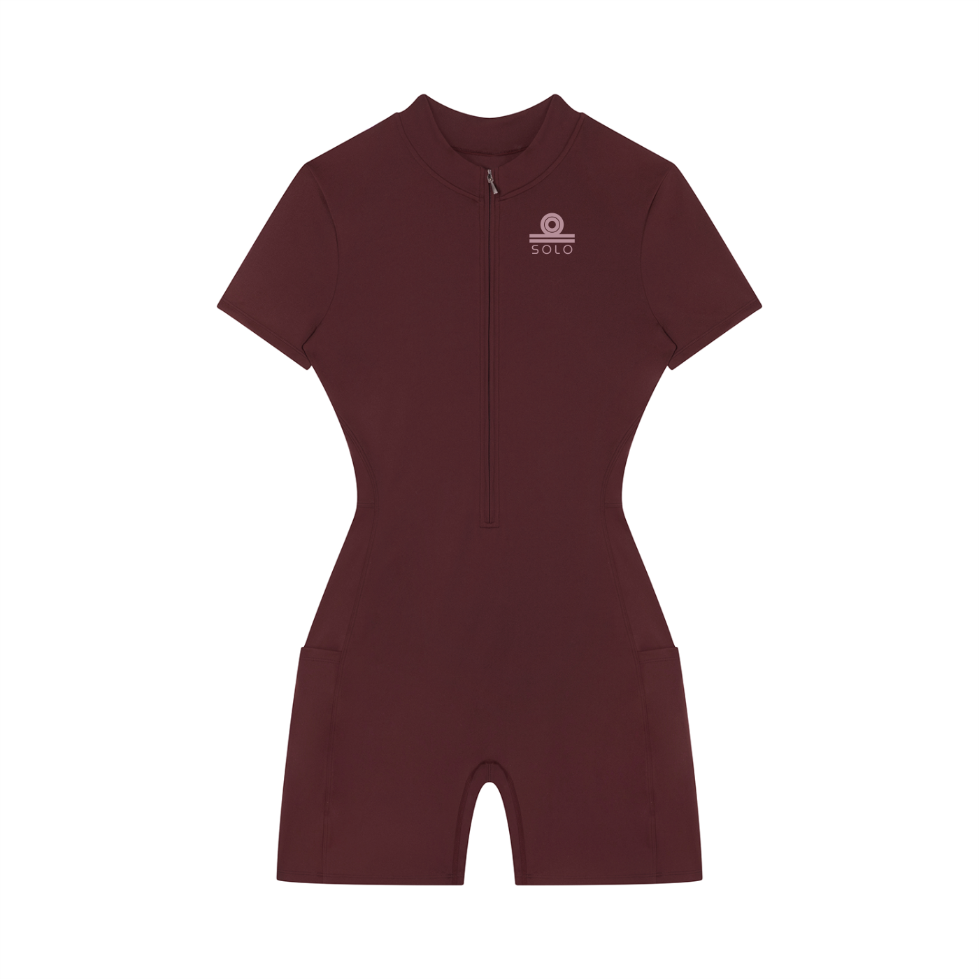 Women's Quarter-Zip Short Sleeve Romper