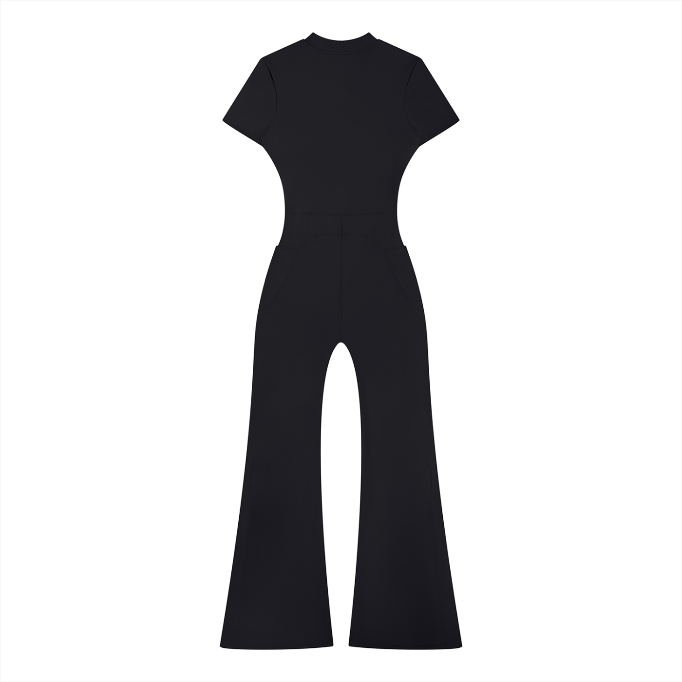 Women’s Tight Flared Leg Quarter-Zip Jumpsuit