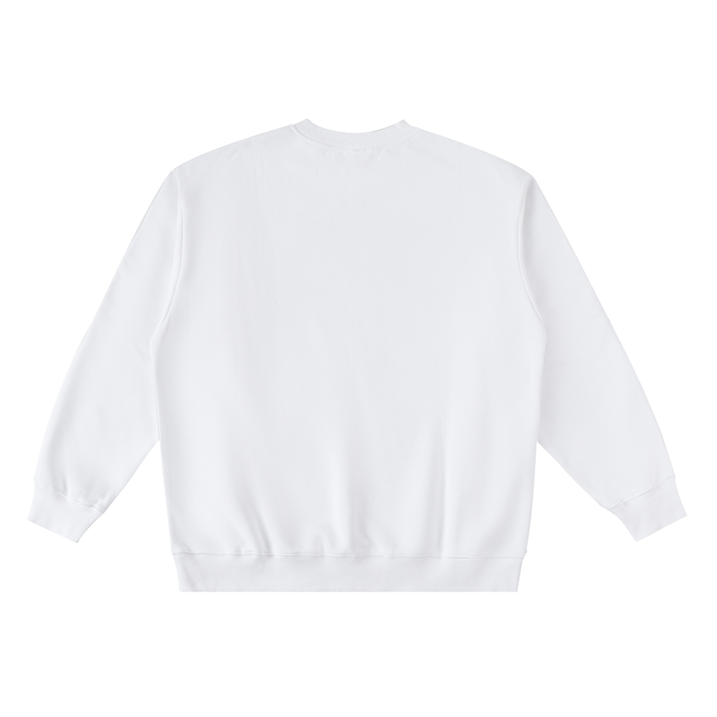 Oversized Crewneck Sweatshirt - White/Black