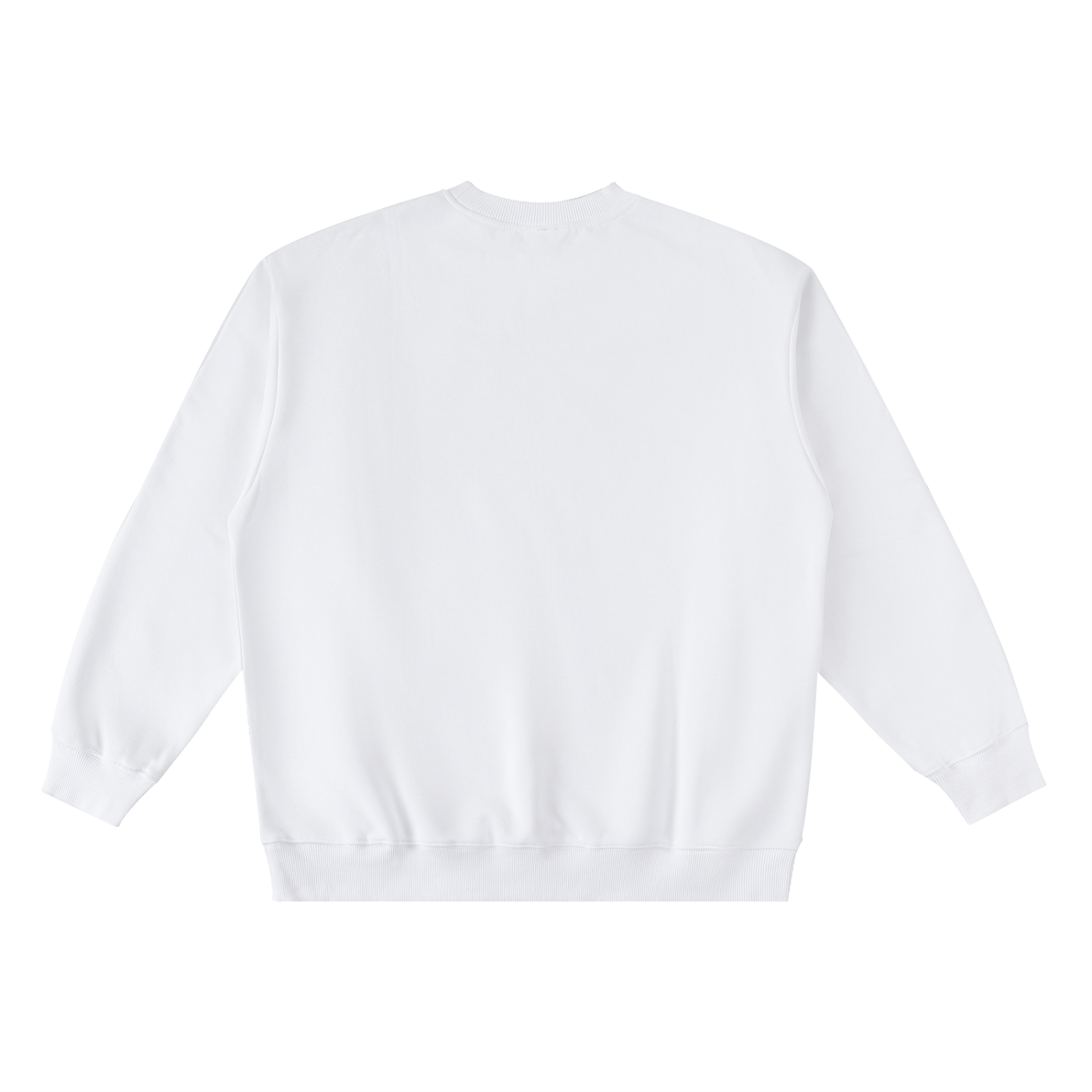 Oversized Crewneck Sweatshirt - White/Black