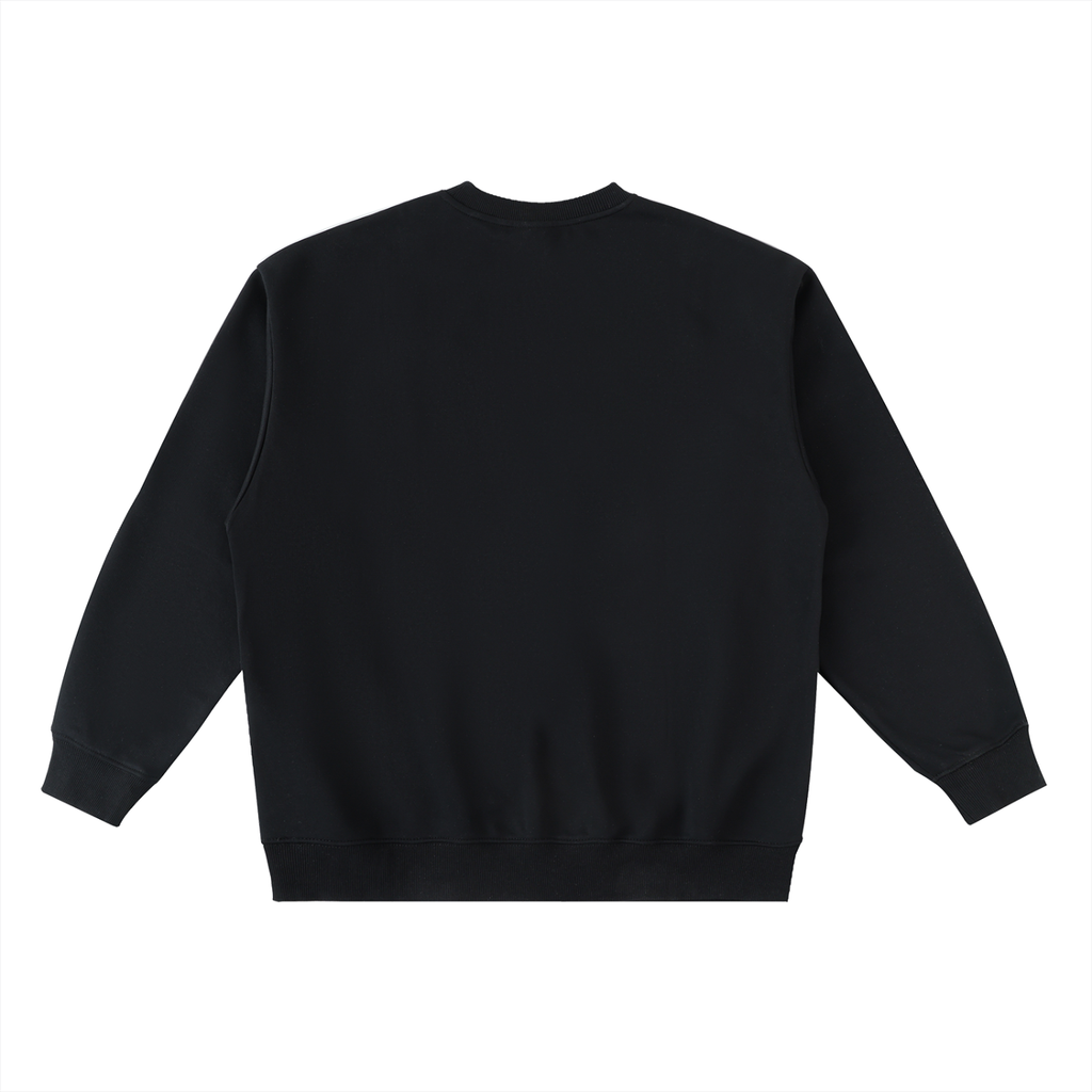 Oversized Crewneck Sweatshirt - Black/White