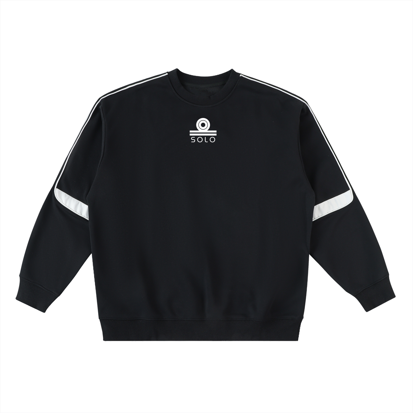 Oversized Crewneck Sweatshirt - Black/White