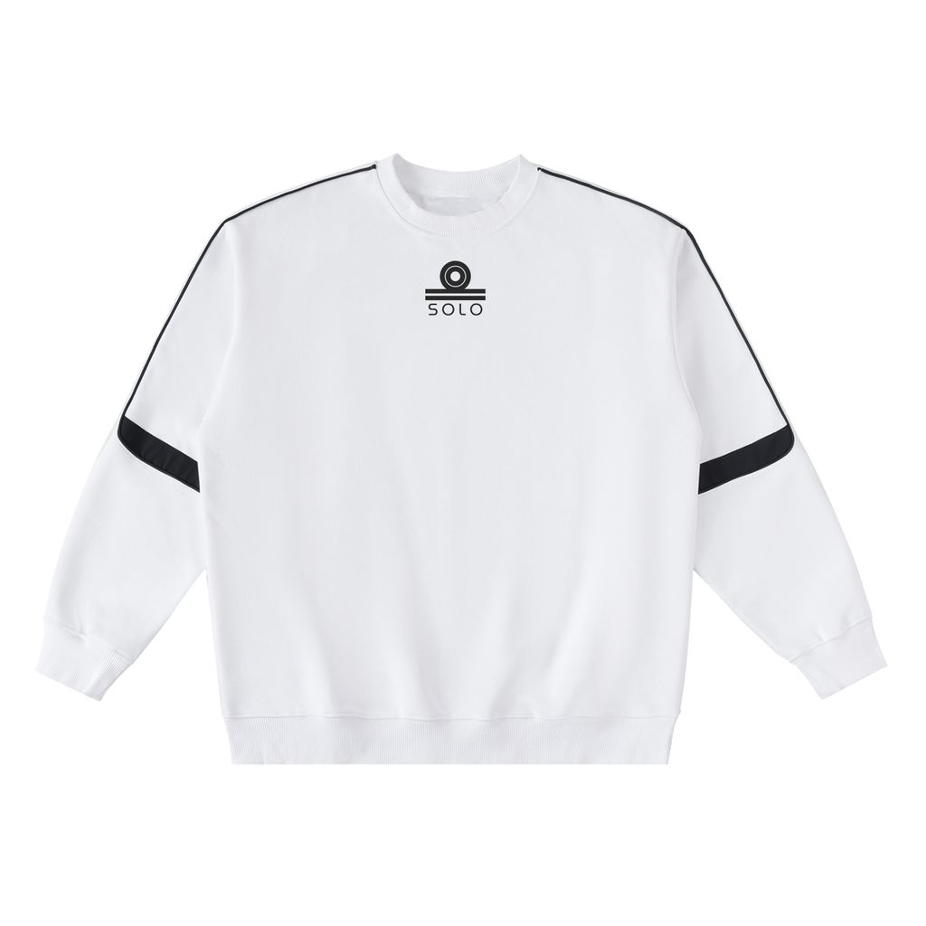 Oversized Crewneck Sweatshirt - White/Black