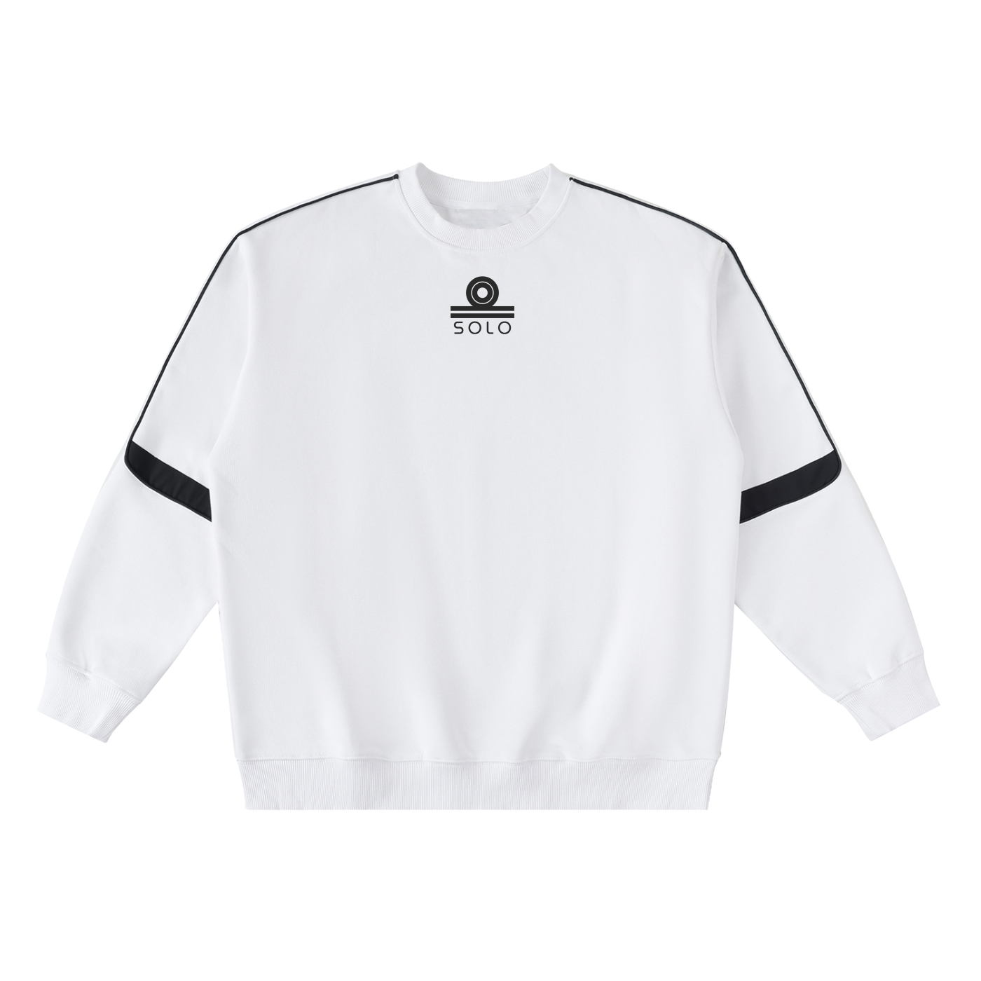Oversized Crewneck Sweatshirt - White/Black