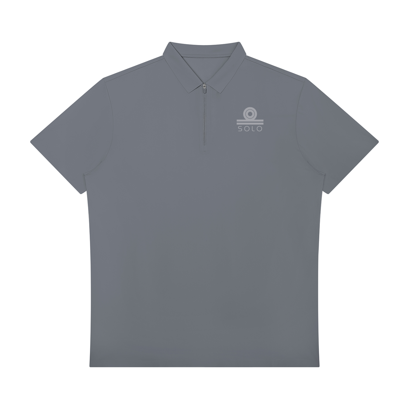 Men's Quarter-Zip Performance Polo - Grey Blue