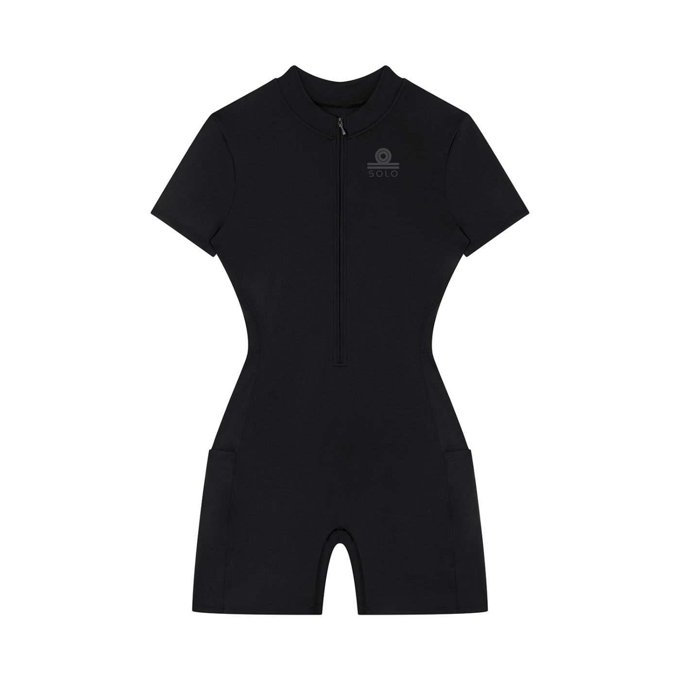 Women's Quarter-Zip Short Sleeve Romper