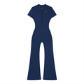 Women’s Tight Flared Leg Quarter-Zip Jumpsuit