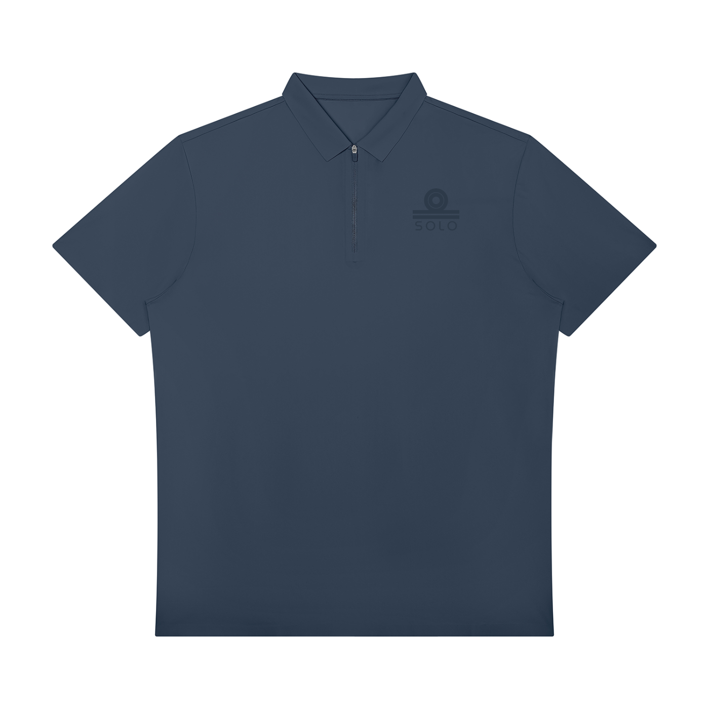 Men's Quarter-Zip Performance Polo - Navy Blue