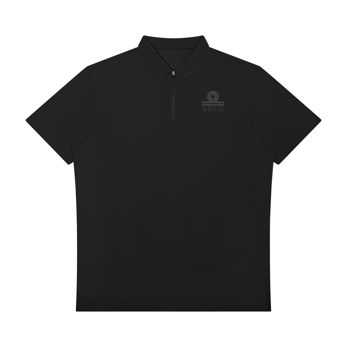 Men's Quarter-Zip Performance Polo - Black