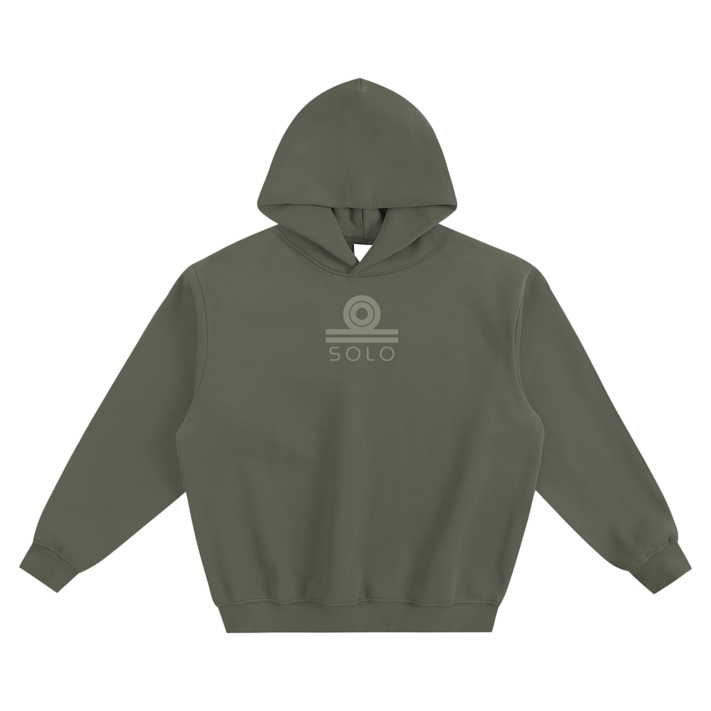 Classic Fleeced Hoodie - Grey Green