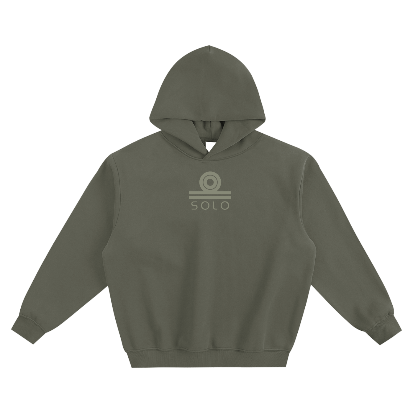 Classic Fleeced Hoodie - Grey Green